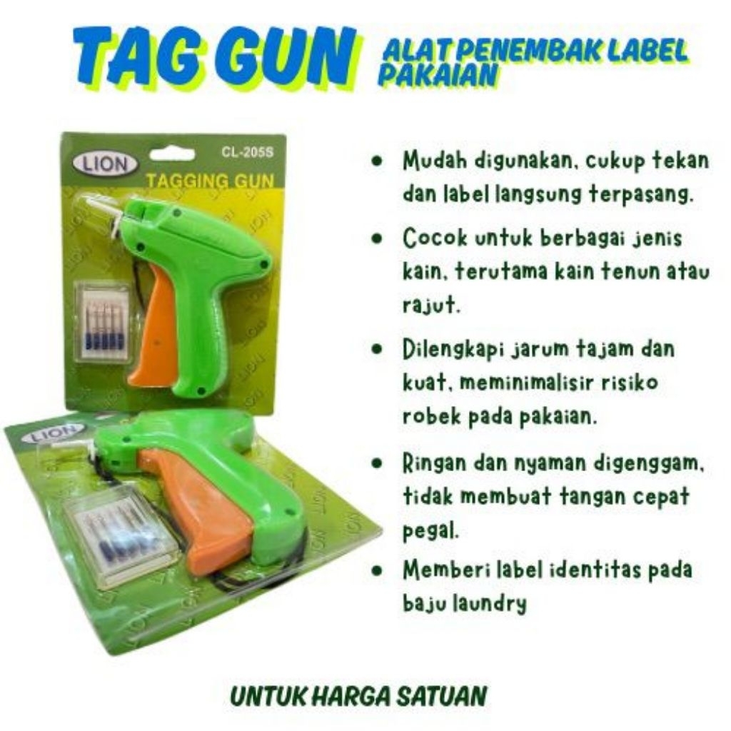 

TAG GUN RAMBO + 5 REFILL JARUM UNTUK ARROW TOP PIN TAGPIN