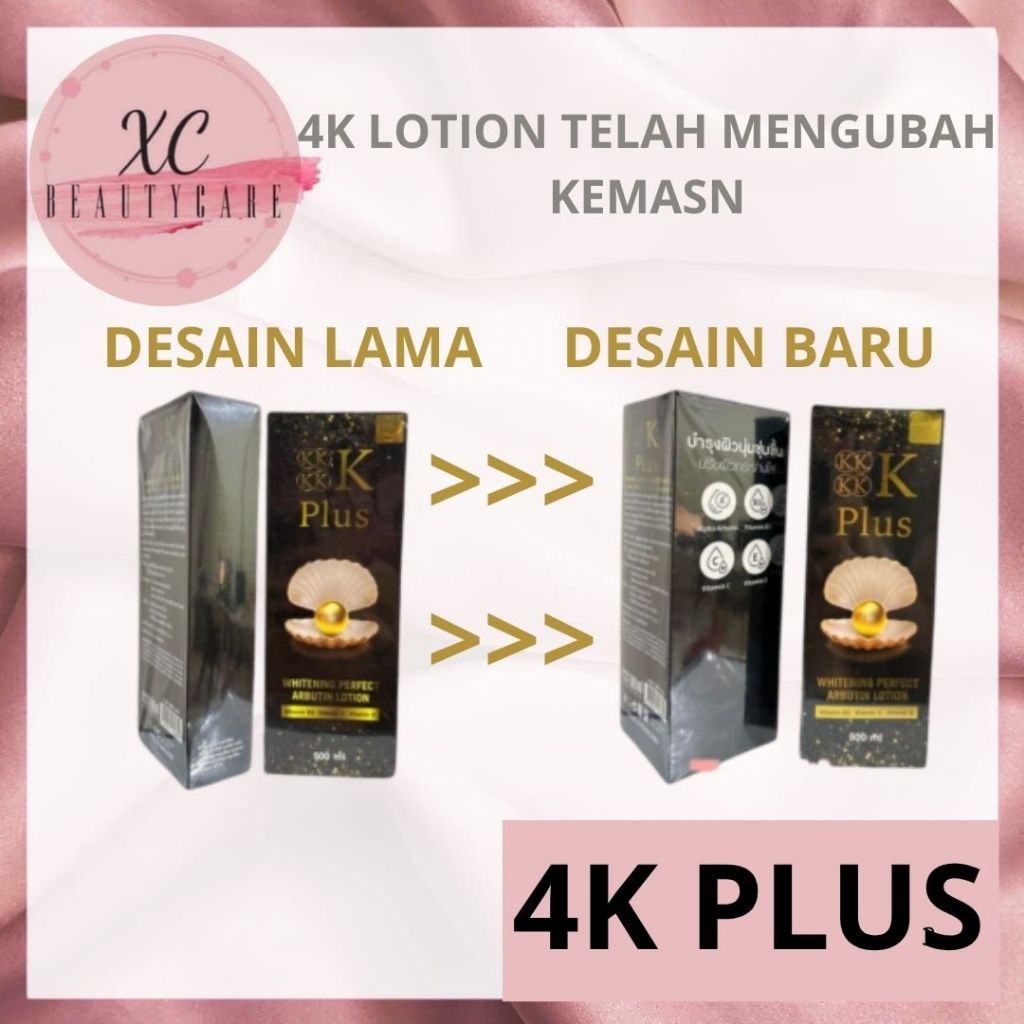 4K Plus Whitening Perfect Arbutin Lotion 500ml / 4k lotion / 4k plus lotion / handbody / lotion pemu