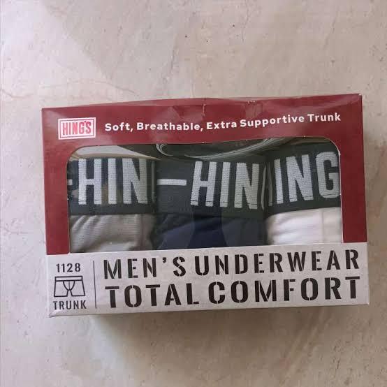 CELANA DALAM BOXER HINGS 1128 || cd hings boxer isi 3pcs