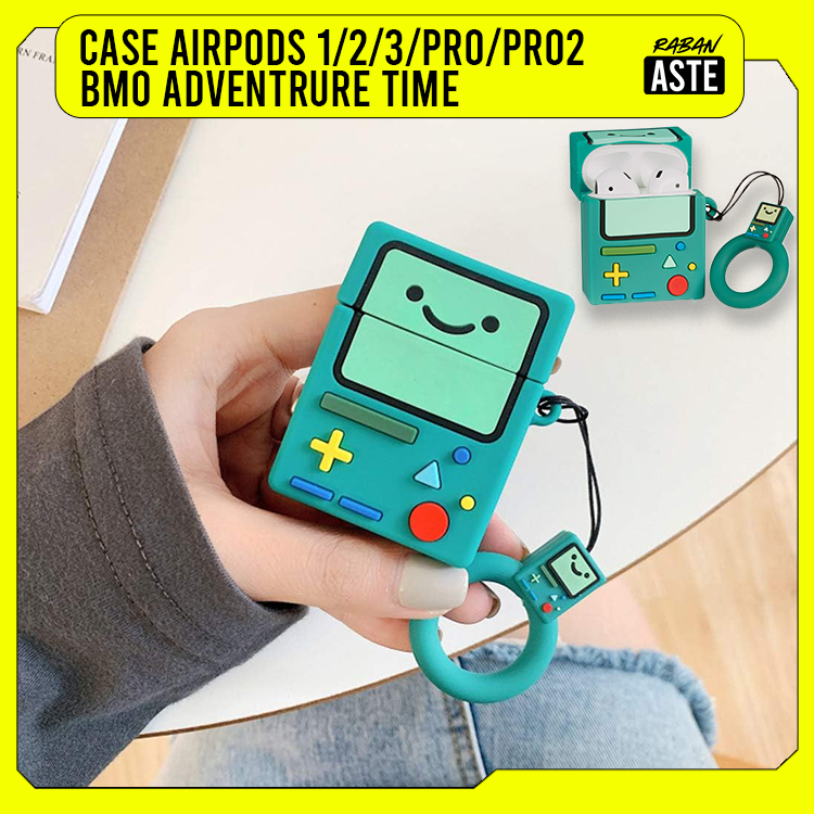Case AirPods BMO Time Adventure Air pods Gen 1/ 2 /3 / Pro / Pro 2 Cover Earphone - Silicon softcase
