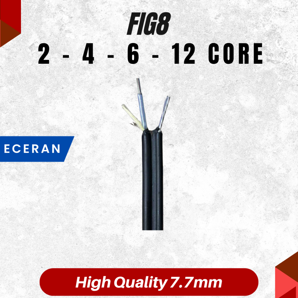 Kabel FO Fig8 Sling Baja - 2 core 4 core 6 core 12 core