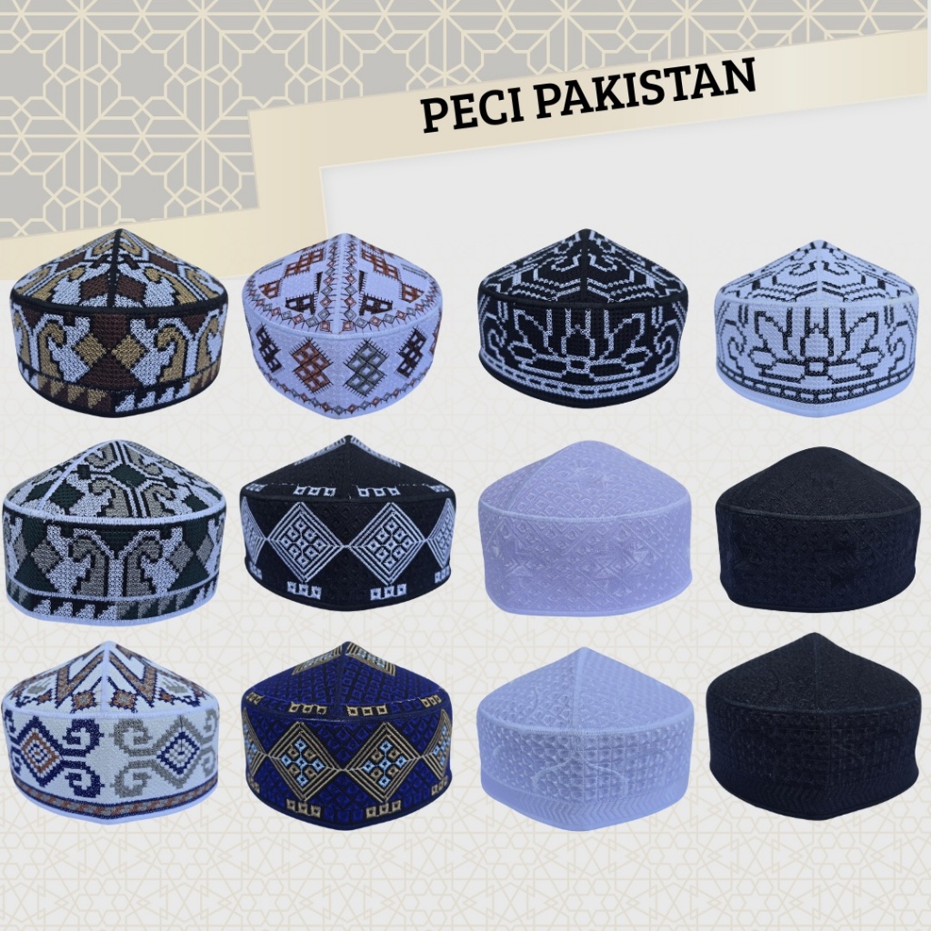Peci Pakistan Kopiah Songko / Kopiah Pakistan FULL BORDIL