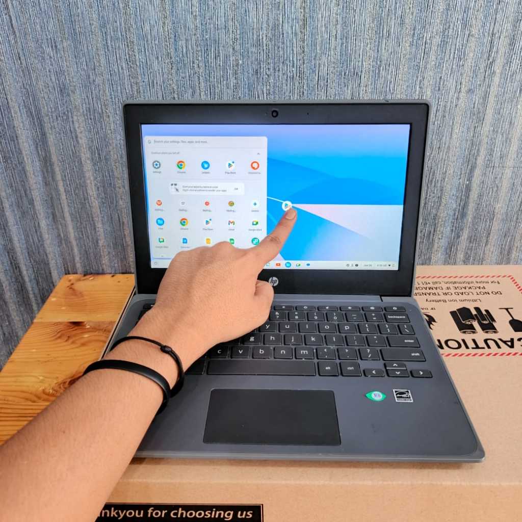 Laptop Murah Berkualitas HP ChromeBook 11A G8 EE, #TOUCHSREEN, Amd A4-9120C , Seri Baru, Slim, Lengk