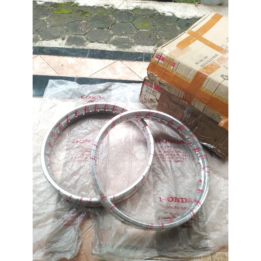Velg Ruji Besi Jari-jari Honda Tiger Lawas Tilas Tilam Marking HM Tengah Original AHM NOS