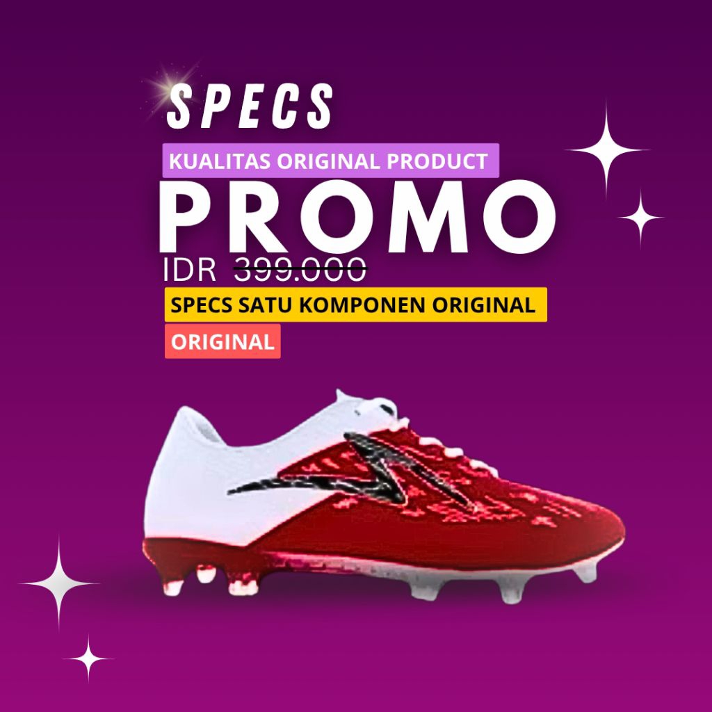 Sepatu bola specs satu original sepatu bola super specs berkualitas original