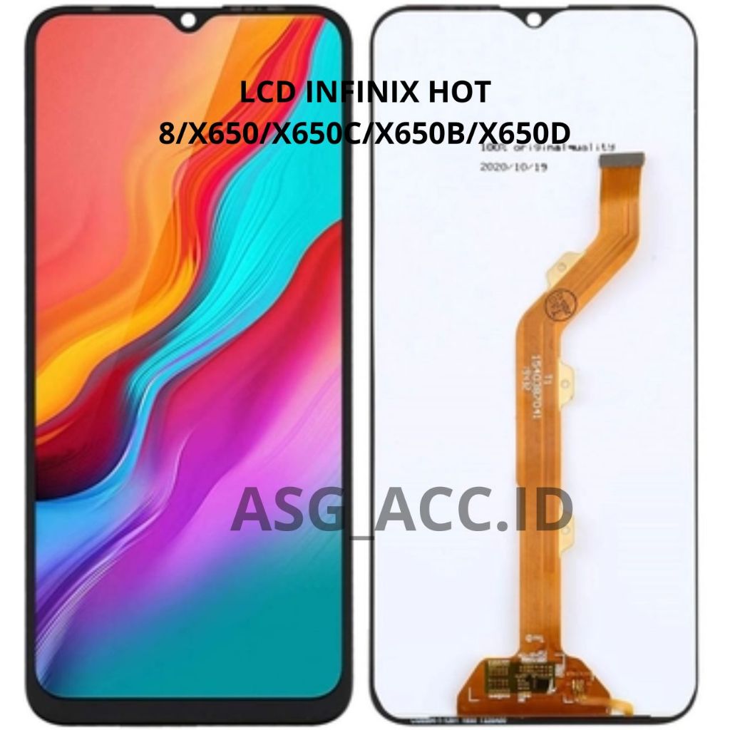 LCD INFINIX HOT 8/X650/X650C/X650B/X650D ORIGINAL