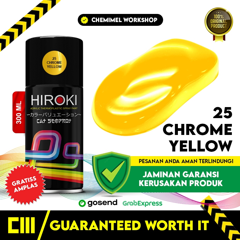 Hiroki Chrome Yellow Cat semprot Motor