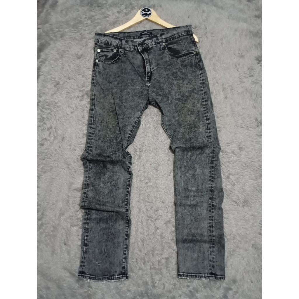 Celana Washed denim grey