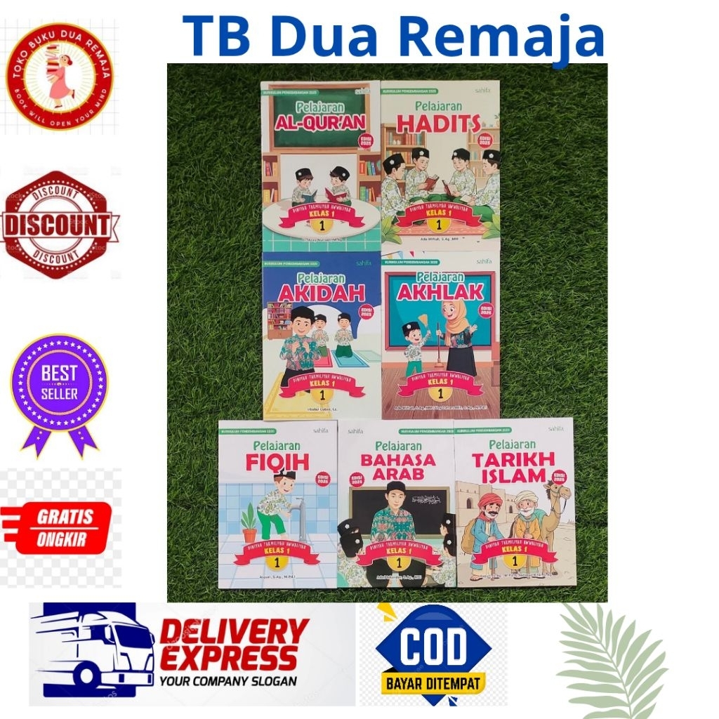 Buku MDTA Satu PAKET 7 MAPEL Untuk  Kelas 1 Kurikulum 2020 EDISI 2025 Penerbit SAHIFA