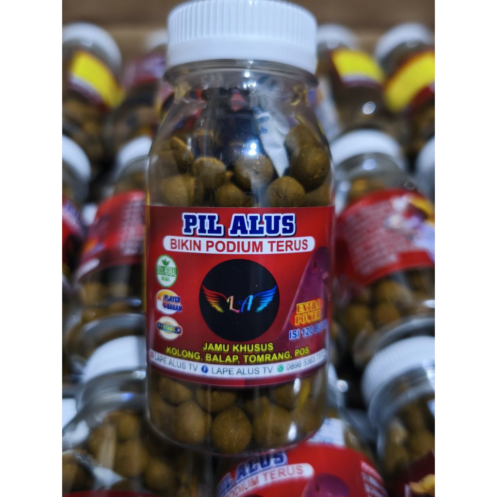 Pil Alus Merah LAPE ALUS jamu merpati bikin podium bikin juara isi
