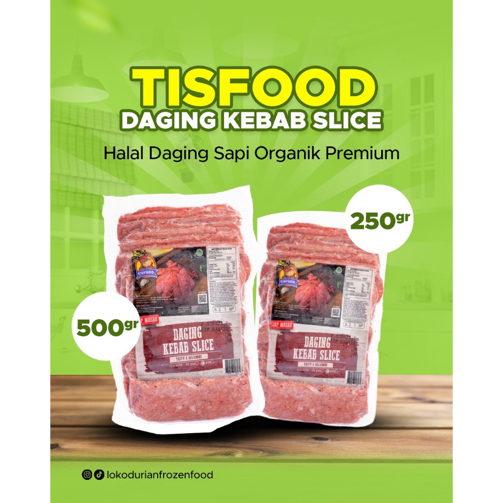 

TISFOOD Daging Kebab Slice - 500gr