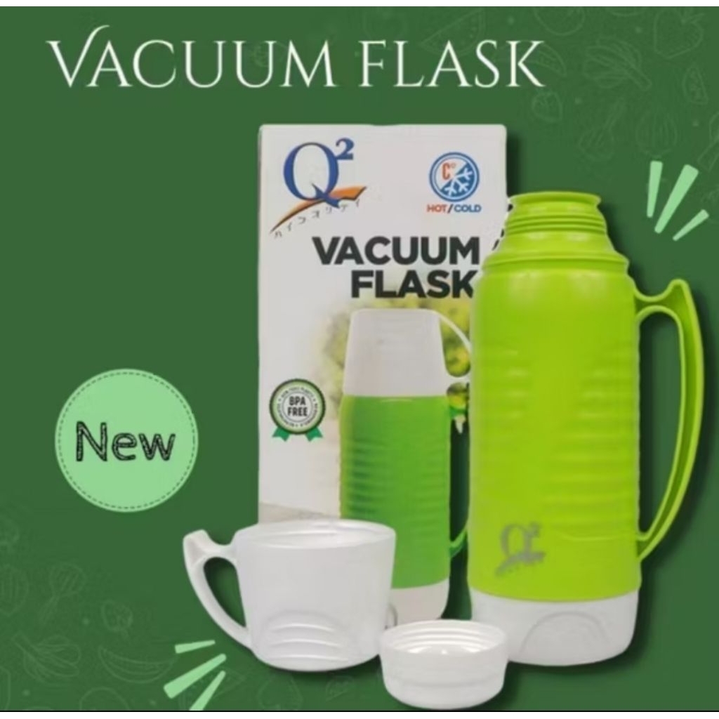TERMOS AIR PANAS Q2-8100 1 LITER / vacuum flask q2 / termos air q2 / botol penghangat Q2