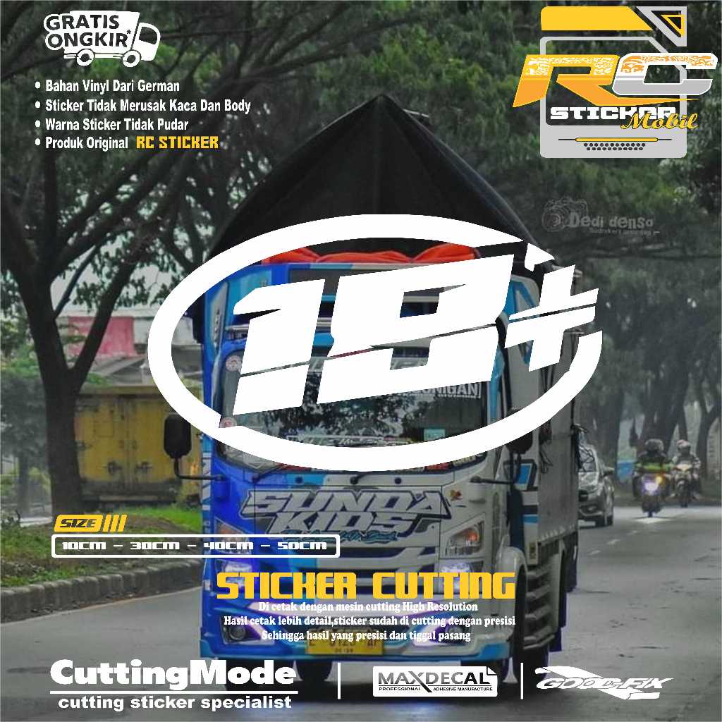 Stiker Mobil Variasi Kaca Bodi Samping Kata Kata Truk Canter Pick Up granmax L300 Keren Tulisan 18+.
