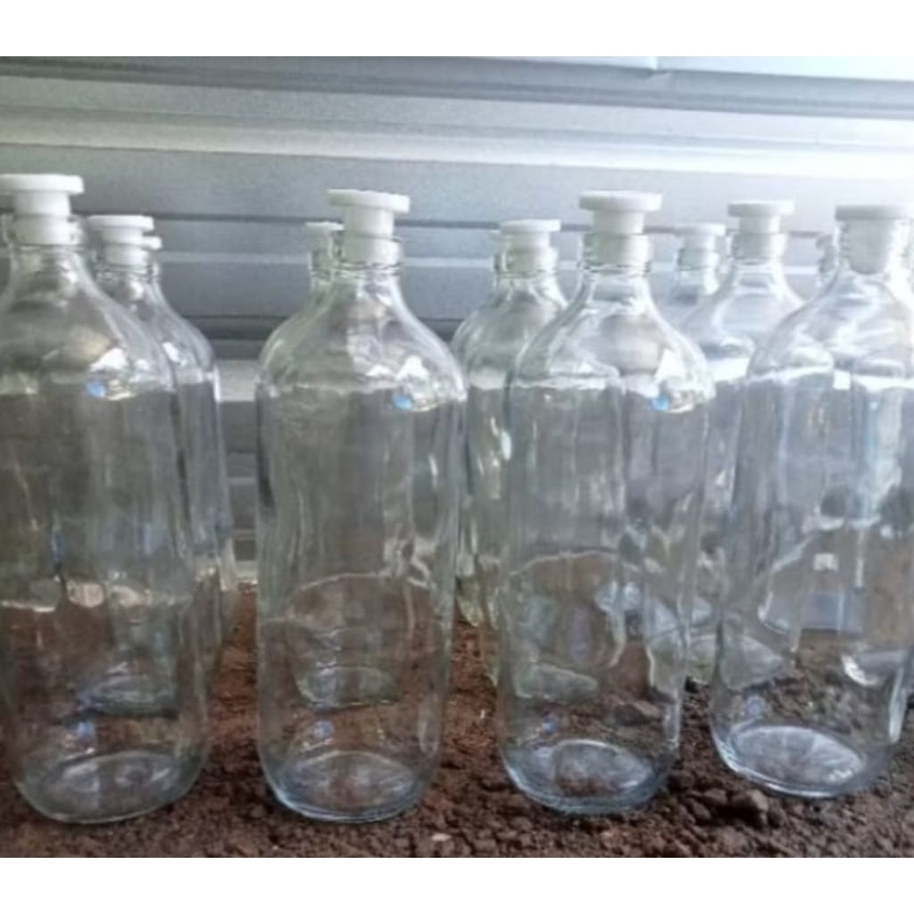 5 PCS BOTOL KACA 1 LITER/BOTOL BENSIN 1 LITER