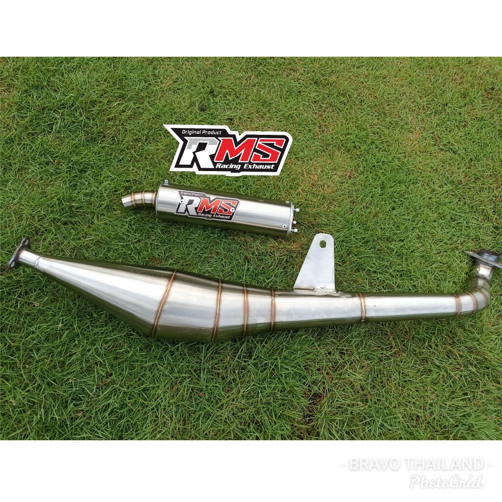 knalpot 2 tak model sambung alfa stainlles 2 tak