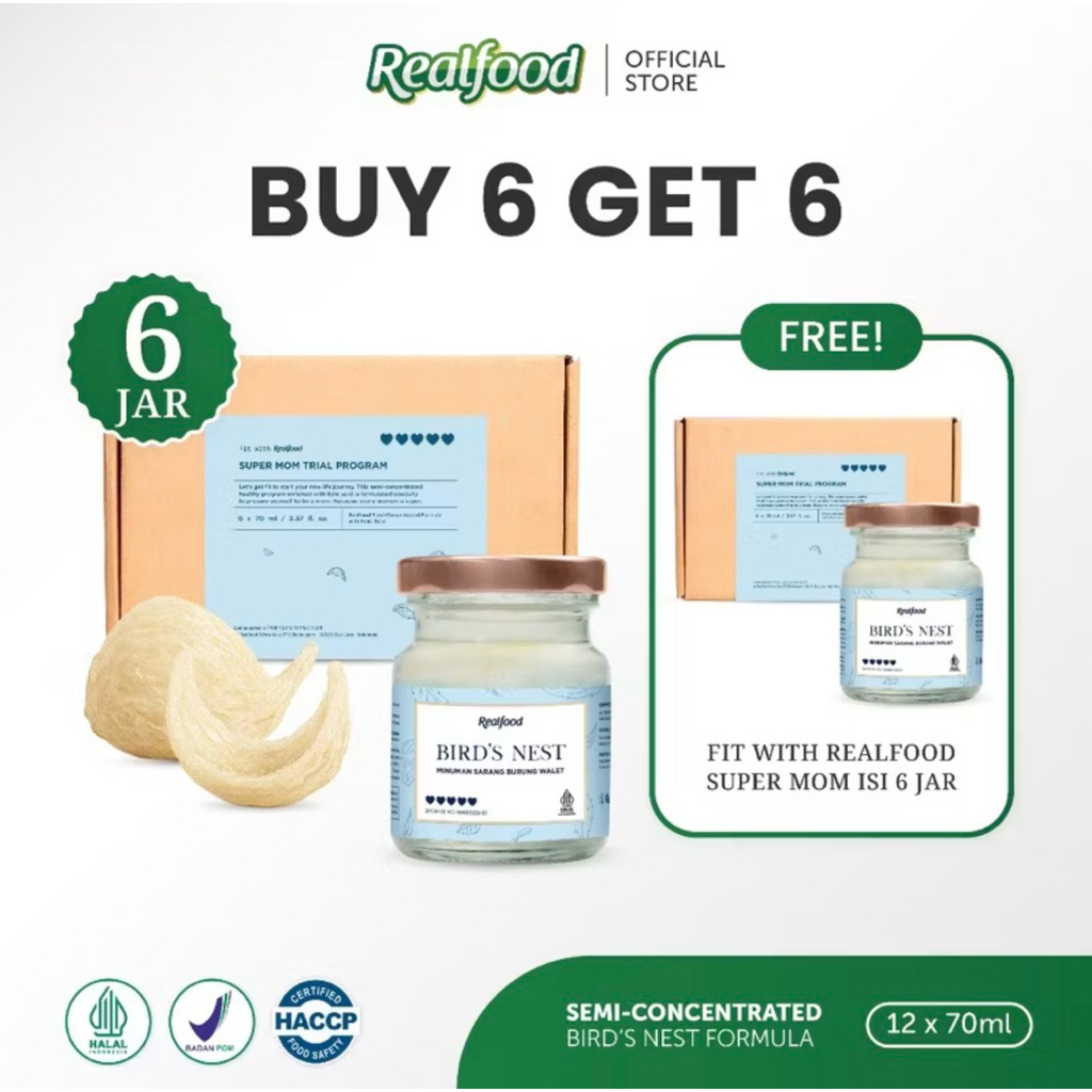 

Realfood Buy 6 Get 6 Super Mom With Bird’s Nest + Asam Folat