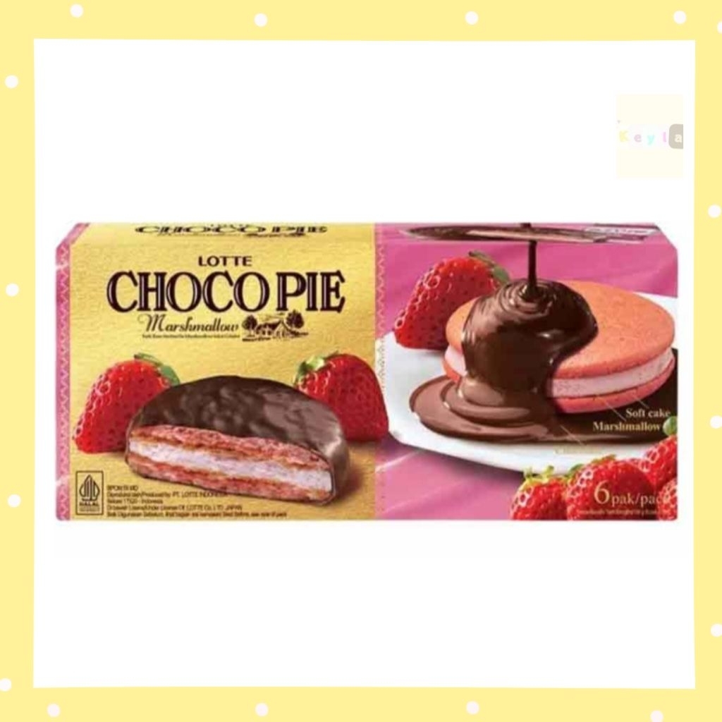 

Lotte Choco Pie Box Strawberry Isi 6 156gr