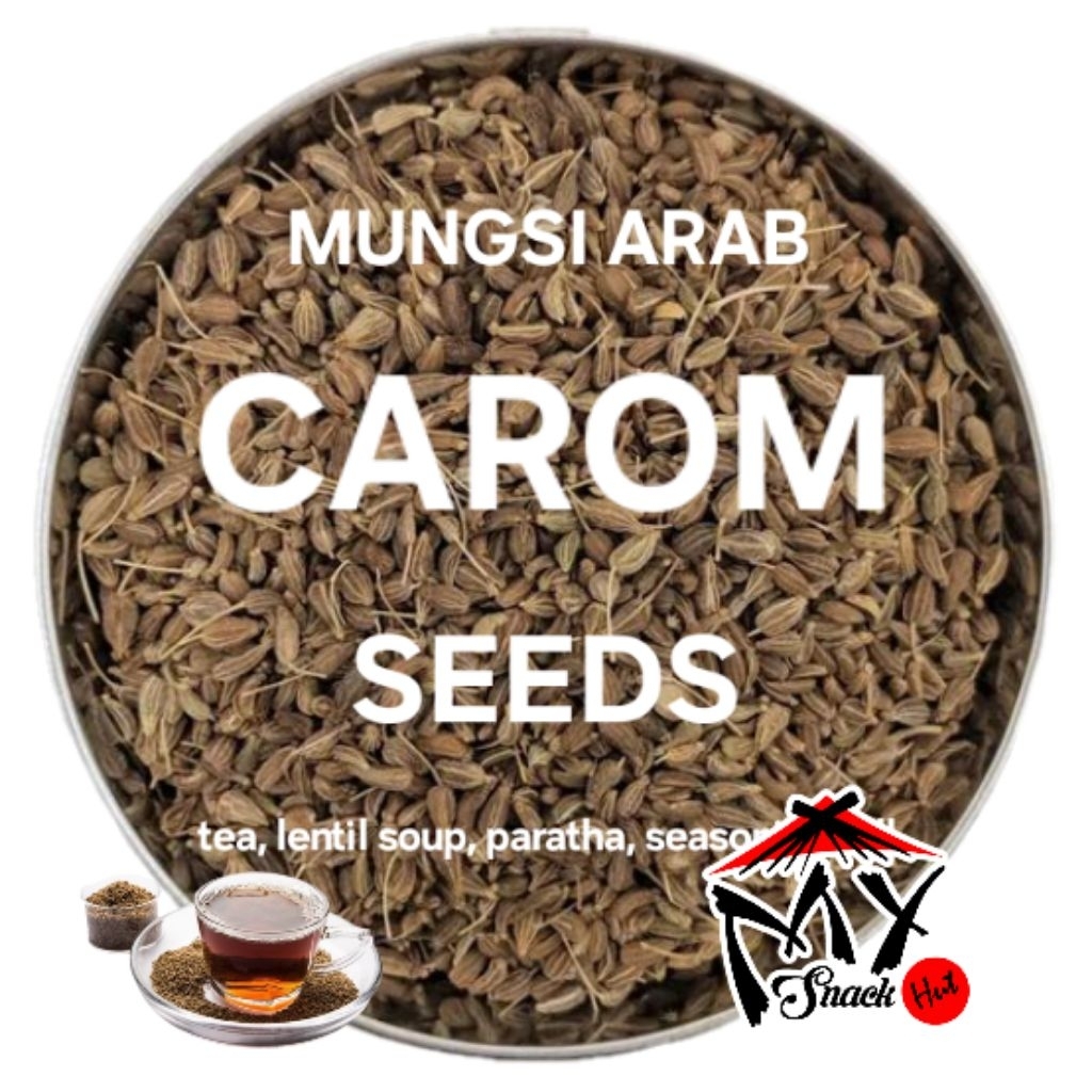 

CAROM SEEDS 100GR AJWAIN BIJI MUNGSI ARAB REMPAH JEMUJU LEMUJU AJOWAN NAKHWA THYMOL BISHOP WEED
