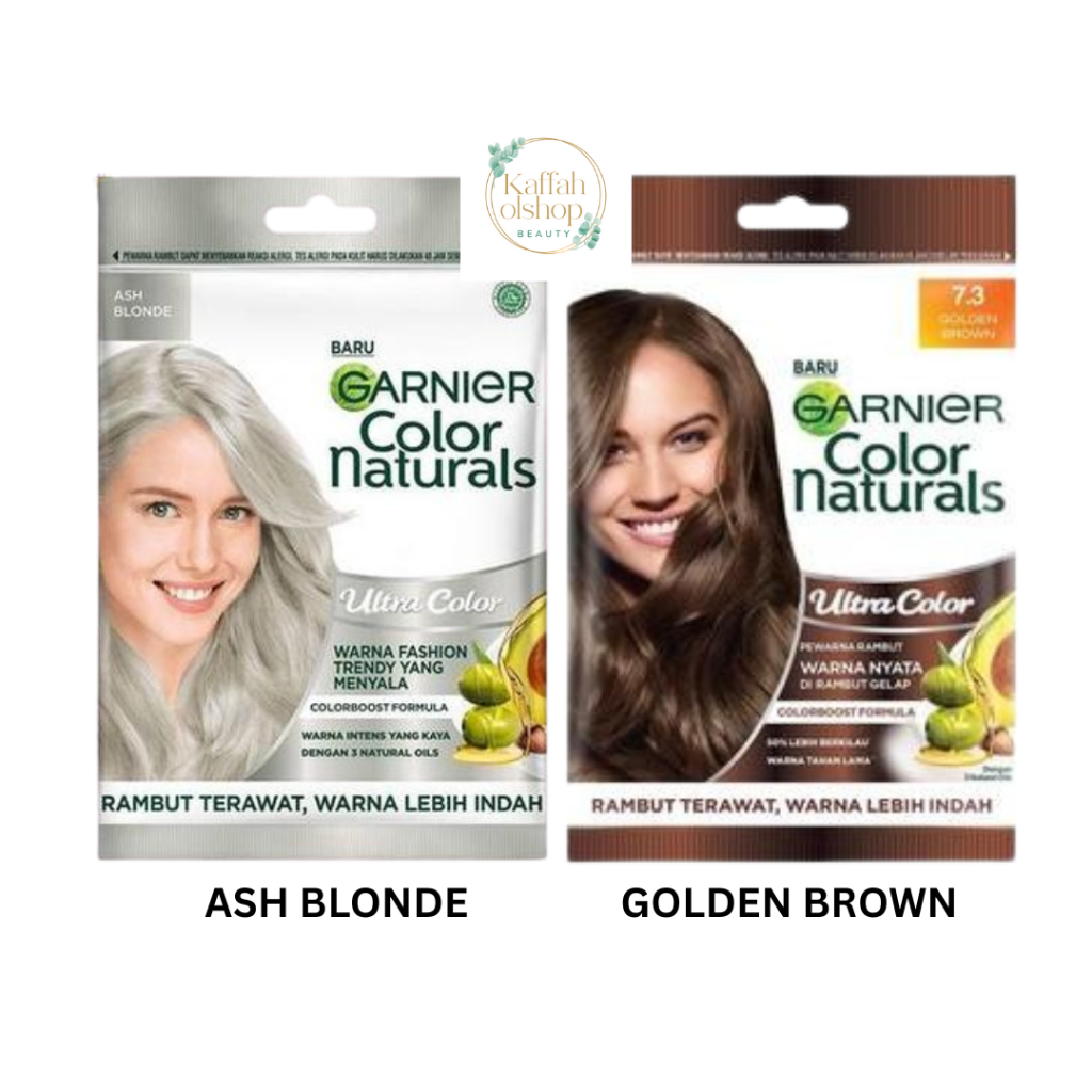 Pewarna Rambut Garnier - Ash Blonde + Golden Brown