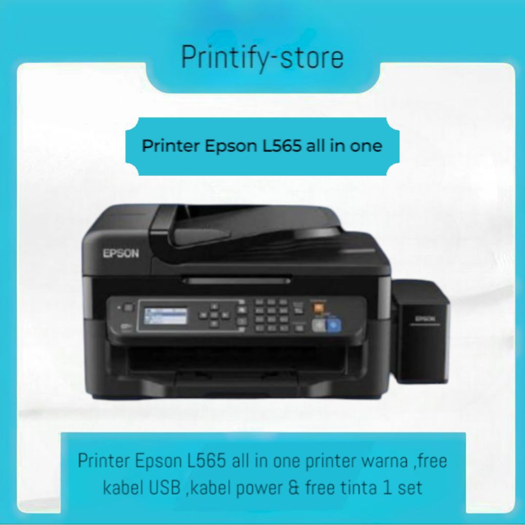 printer Epson L565 printer all in one printer warna free tinta 1 sett