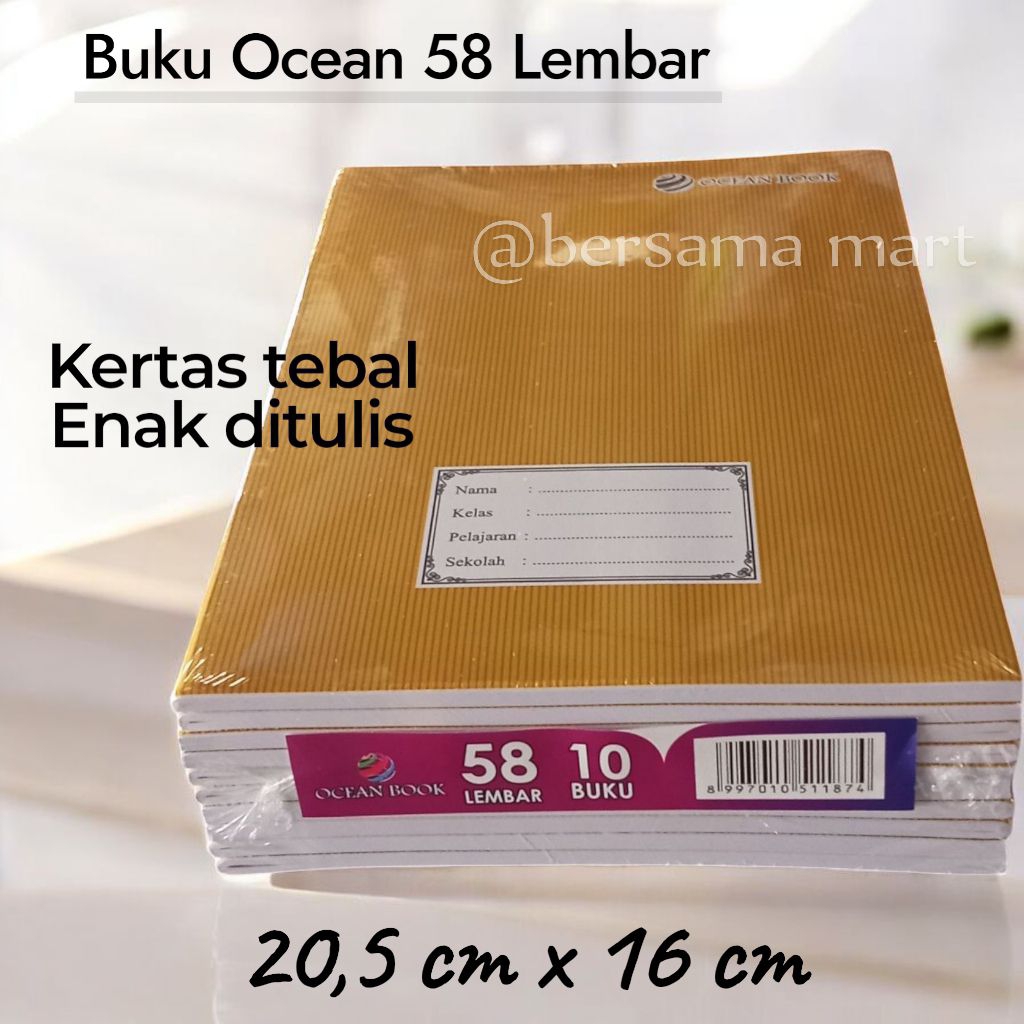

Buku tulis Ocean 58 Lembar 1 pack @10 buku