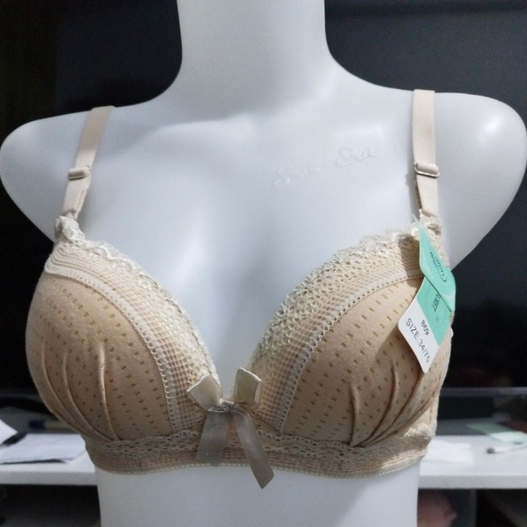 Promo..( 1 Pcs ) Bra Wanita Dewasa Premium SCALEN SECRET (1 Warna Cream Size 34 36 38)