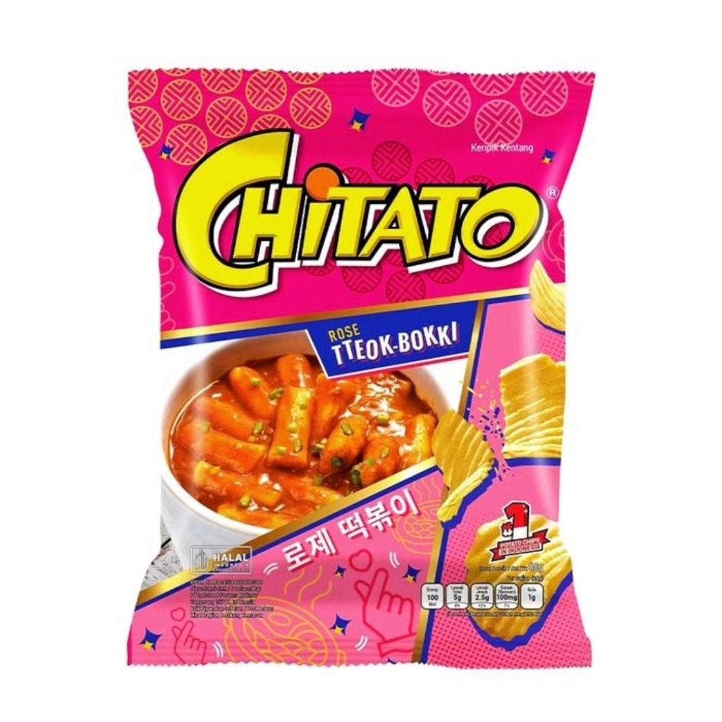 

Chitato Keripik Kentang Rose Rasa Tteokbokki isi 68 Gram