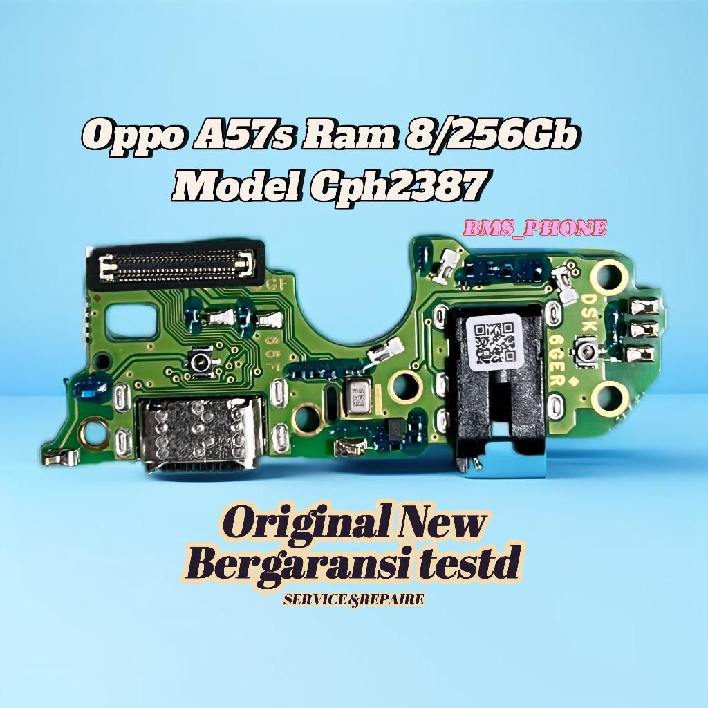 Konektor Cas Papan Pcb Konektor Cas Mic Oppo A57s Ram 8/256Gb Model Cph2387