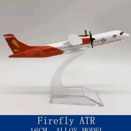 miniatur diecast pesawat ATR Firefly bahan full besi ada dudukan panjang 16 cm
