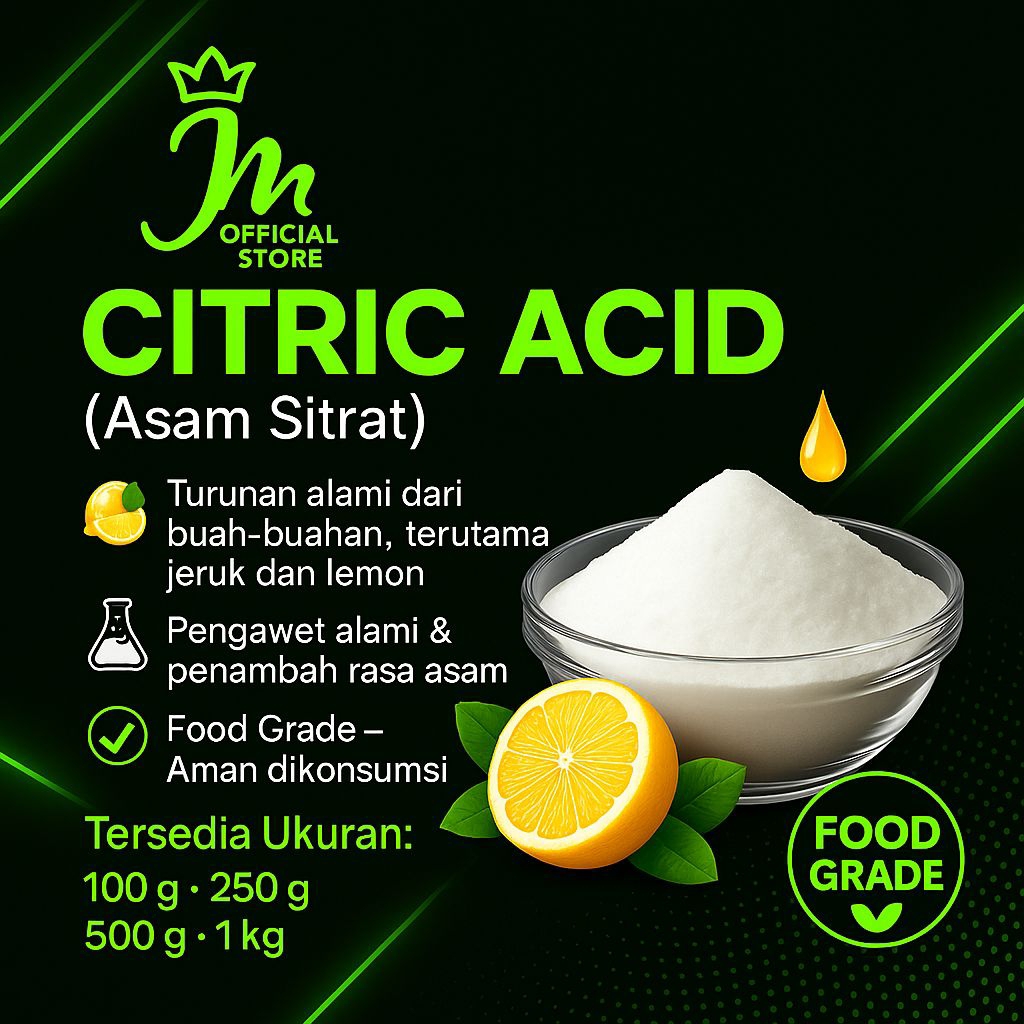 

Citric Acid 1kg / Citrun Acid / Asam Sitrat / Pengatur PH