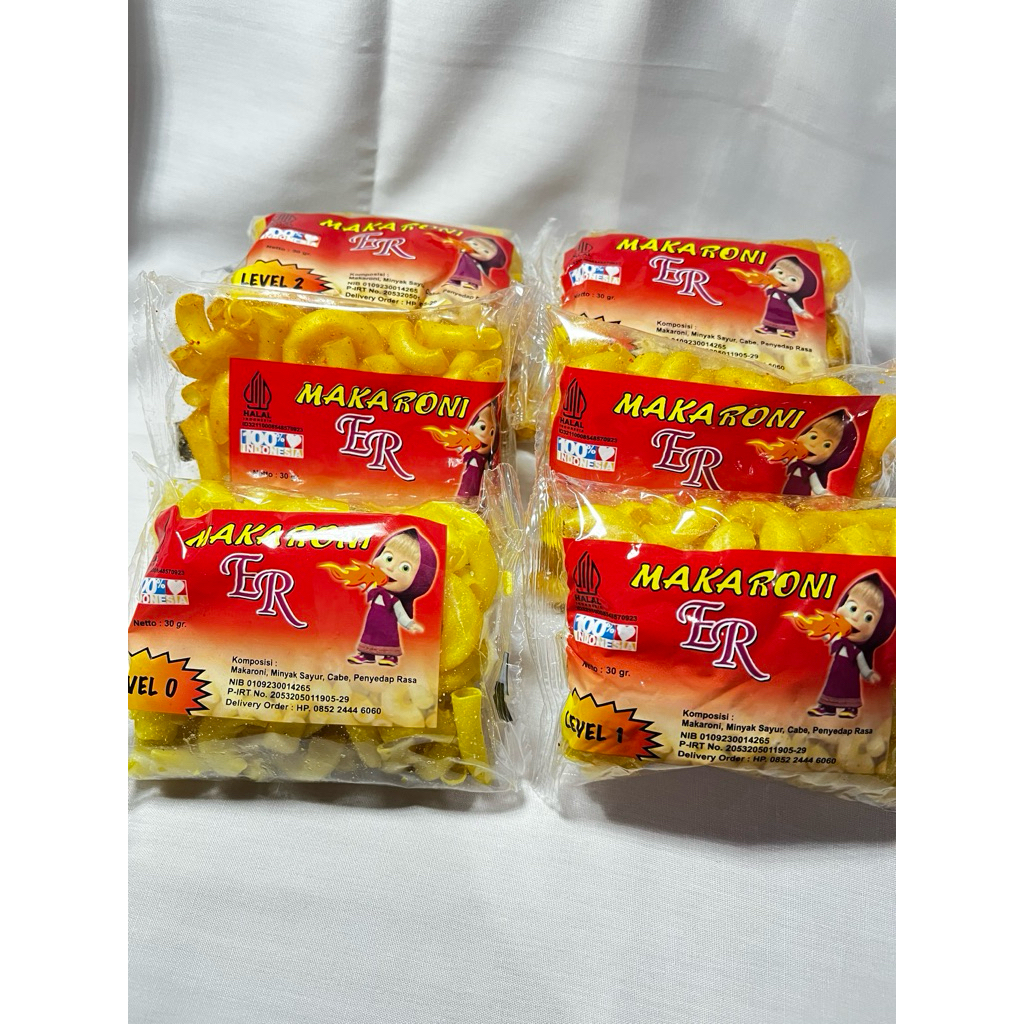 

Makaroni Er Marsha - Makaroni Level - Makaroni Pedas Gurih - Mix Isi 12