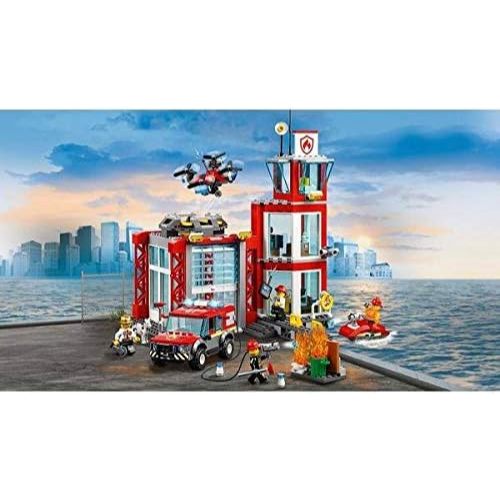 LEGO City Fire Station 60215 Fire Rescue Tower Building Set with Emergency Vehicle Toys Includes
