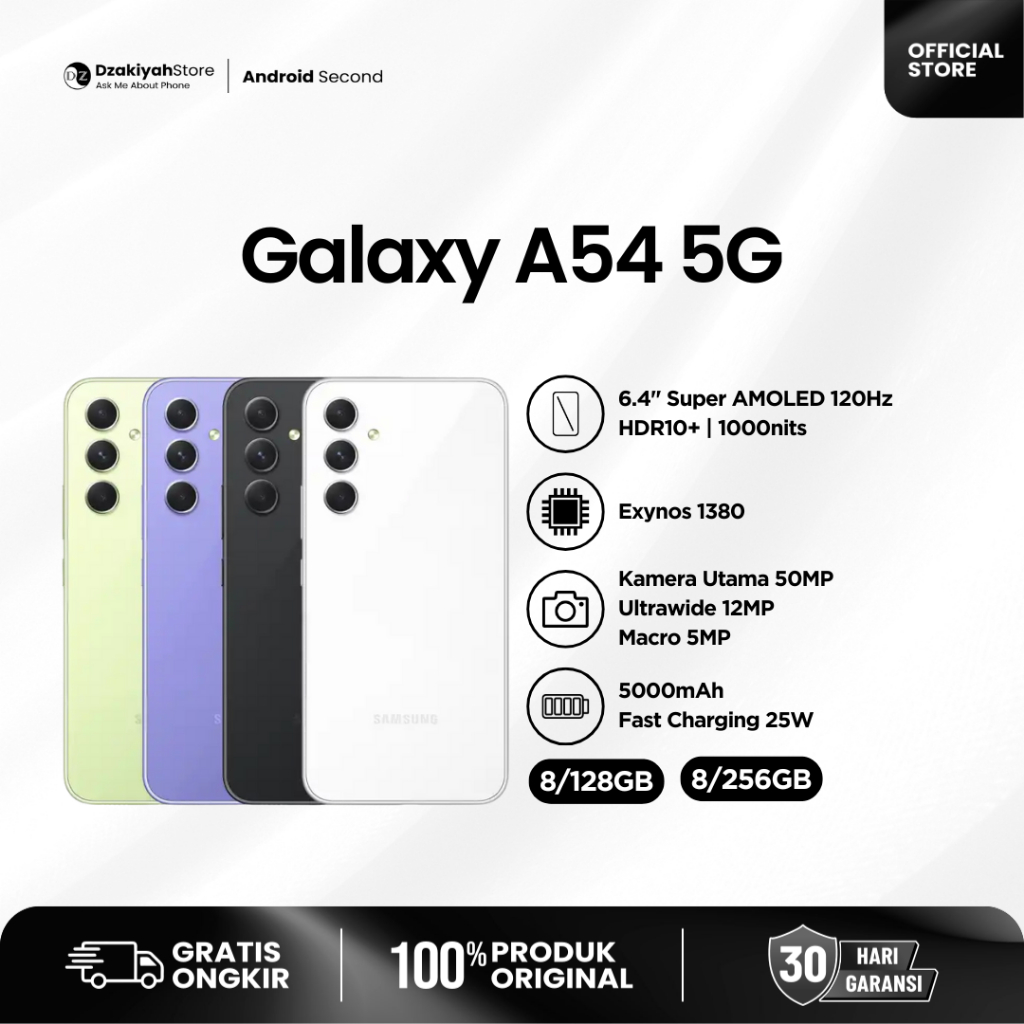 SAMSUNG GALAXY A54 5G SECOND BERGARANSI