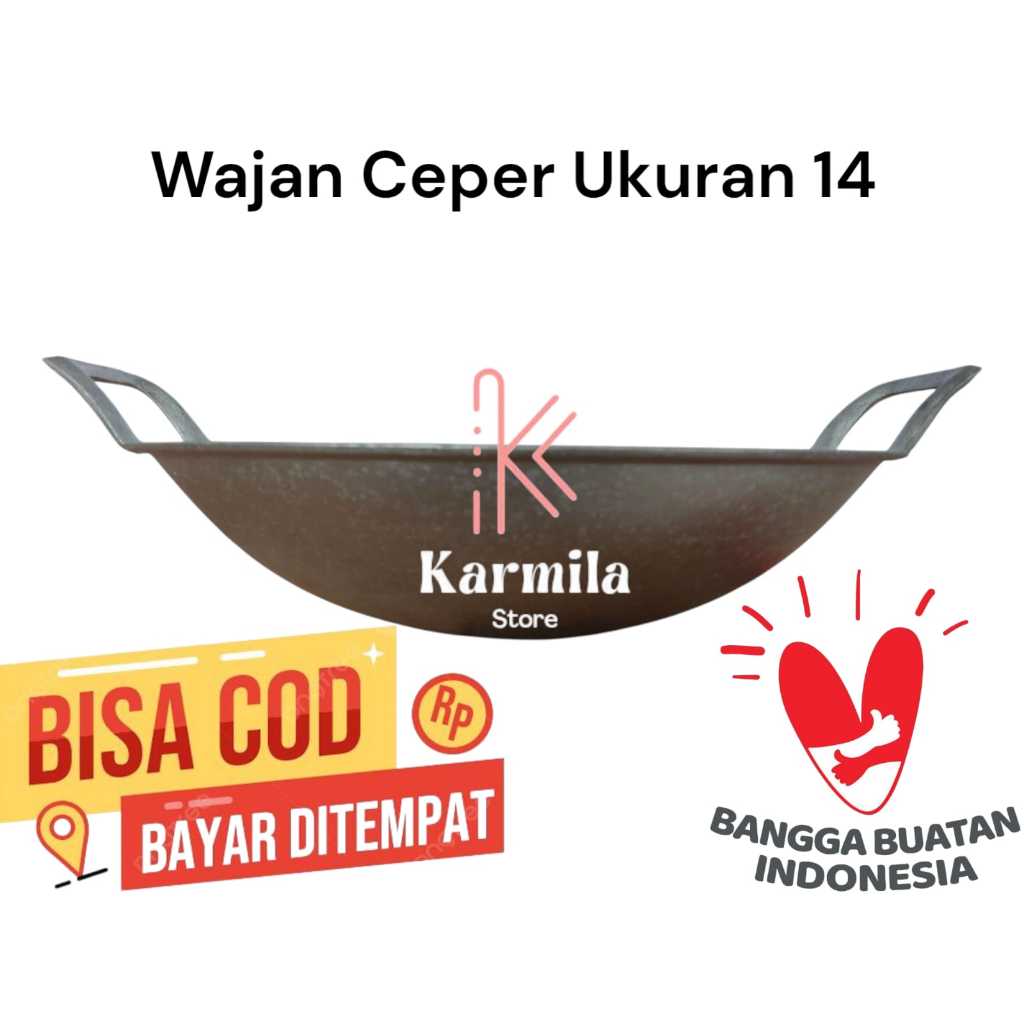 Wajan Ceper No 14 Katel Ceper Kuali Ceper Wajan Penggorengan Anti Lengket