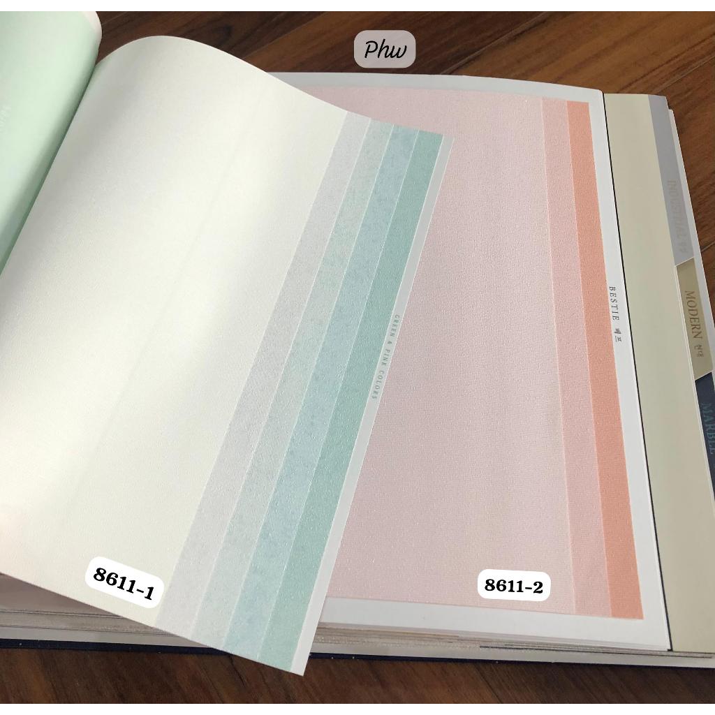 WALLPAPER DINDING POLOS CAT TEMBOK PASTEL PINK BIRU PUTIH