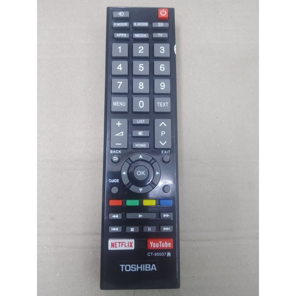 Remote TOSHIBA TV YOUTUBE,CT-95007