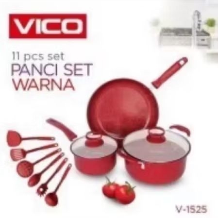 Panci Set Spatula Warna 11 Pcs / Panci Set Warna 11 In 1