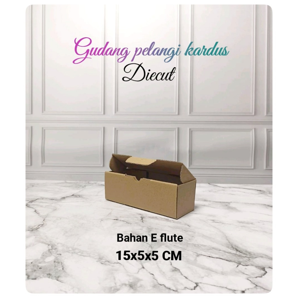 

kardus karton box Uk. 15x5x5 cm...model die cut/pizza