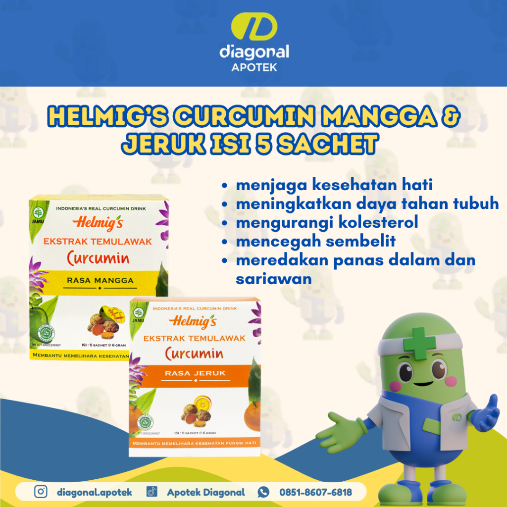 

Helmig's Curcumin Rasa Mangga & Jeruk untuk Kesehatan Liver 1 box isi 5 sachet
