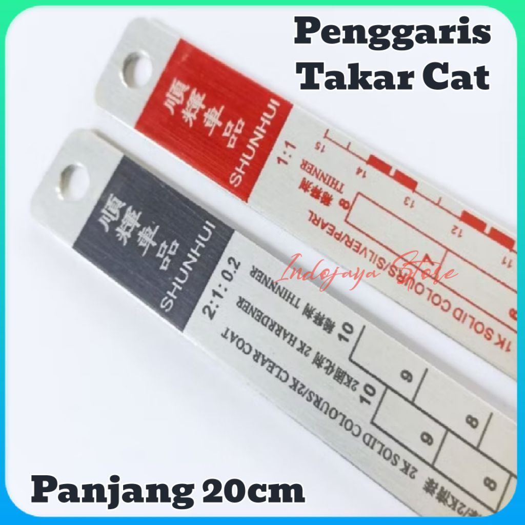 

Penggaris Takar Cat Dan Pernis Ukuran 20cm