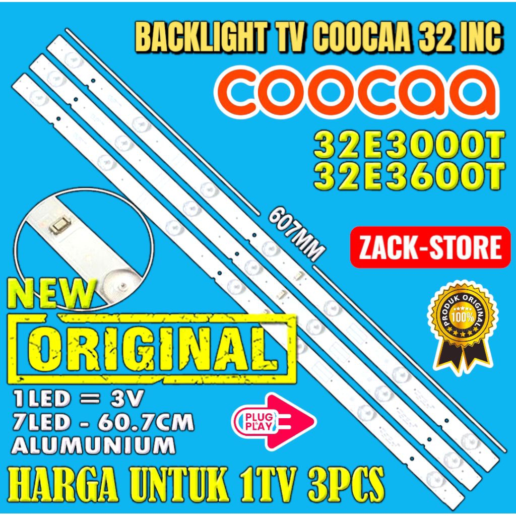 BACKLIGHT TV COOCAA 32 INC 32E3000T 32E3600T