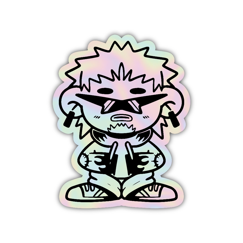 

Z478 sticker karakter y2k aesthetic, stiker hologram satuan