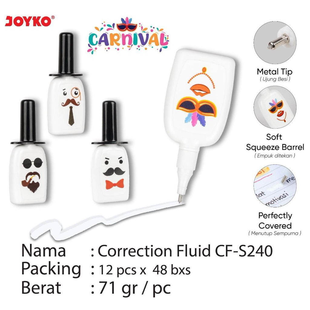 

Tip ex cf s240 joyko 1pak isi 12pc