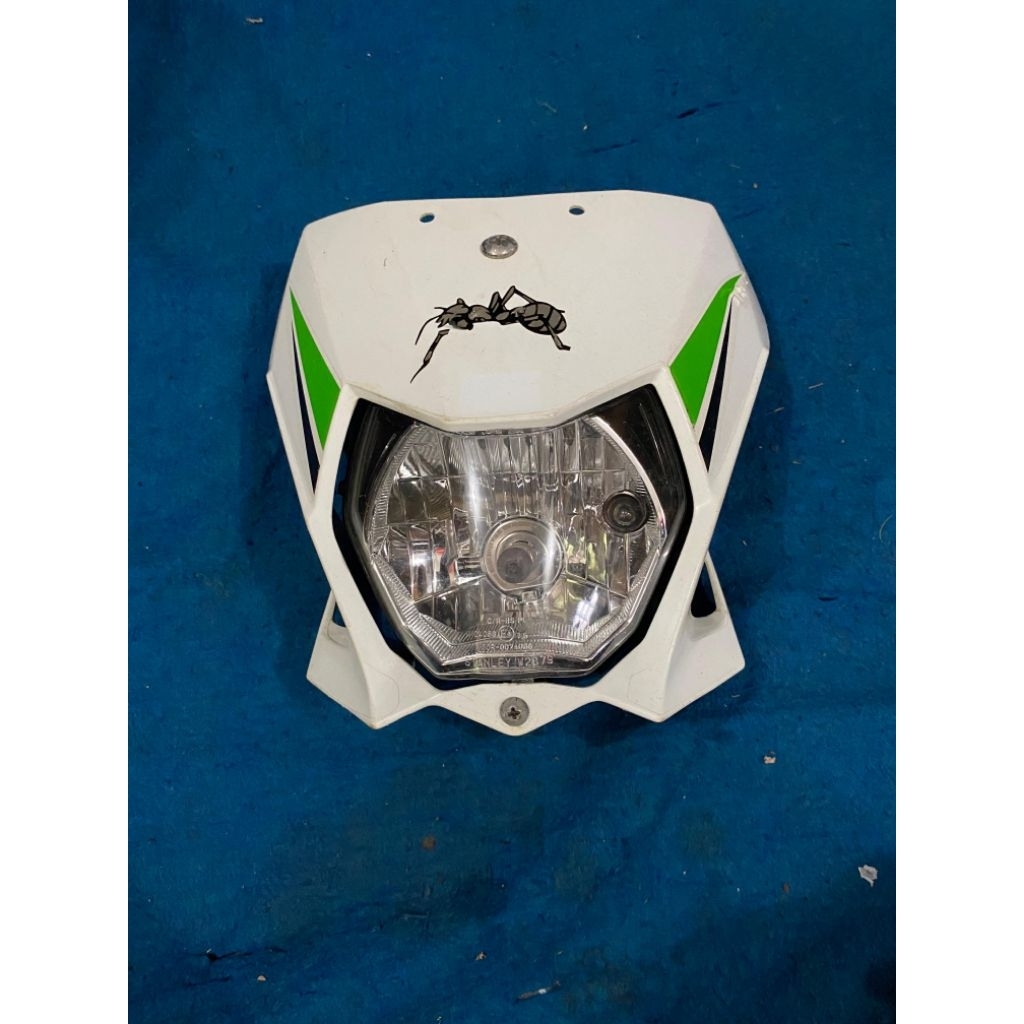 Headlamp reflektor mika lampu depan set batok Kawasaki klx bf original