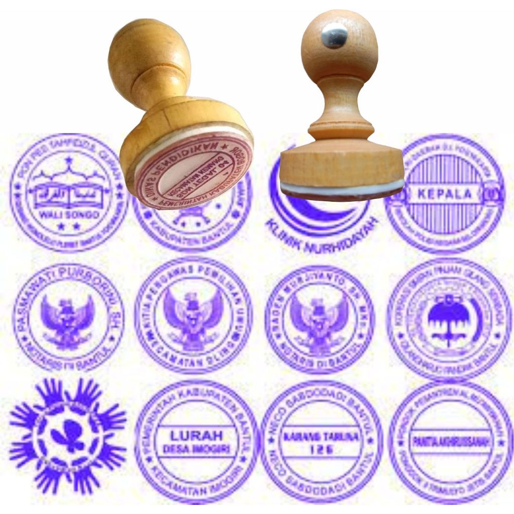 

Stempel Biasa Runaflek Design Custom Gagang Kayu