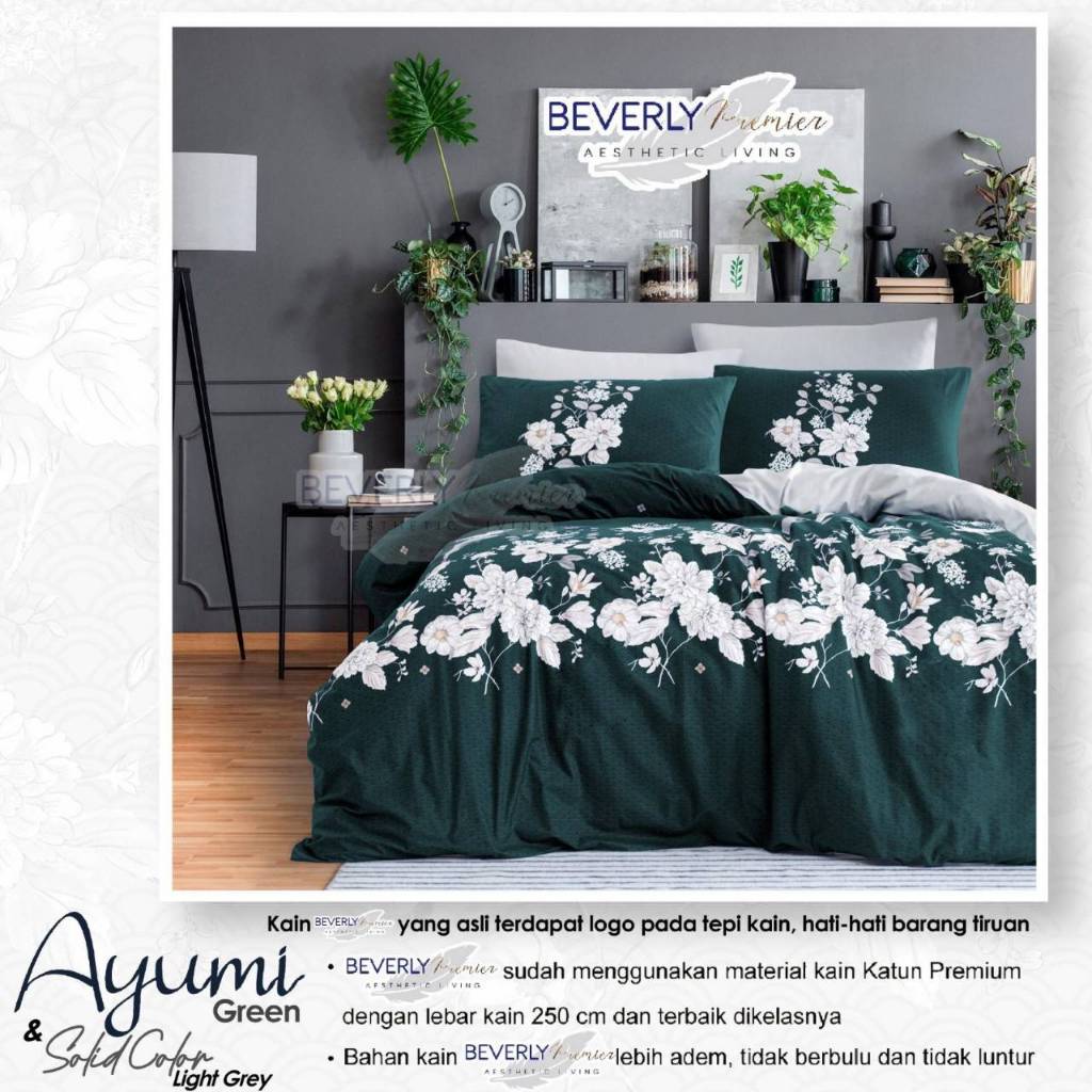Sprei Katun BEVERLY AYUMI | Sprei Home Industry dari Katun CVC Premium | Sprei Uk.90,100,120,160,180