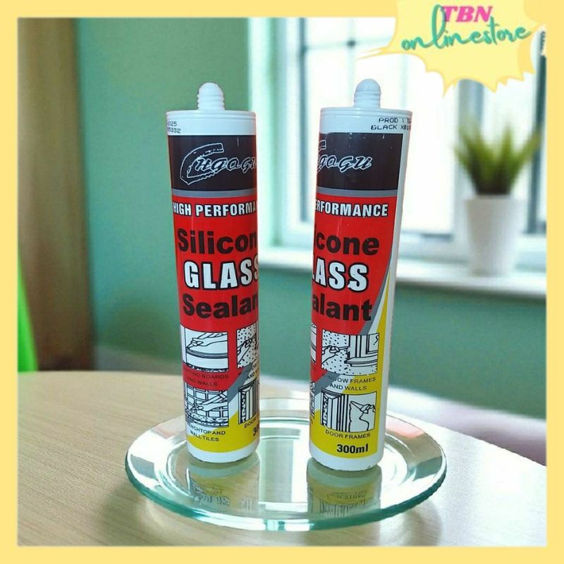 Lem Kaca Anti Bocor 300ml Sealant Kaca Silikon / Sealant Anti Bocor