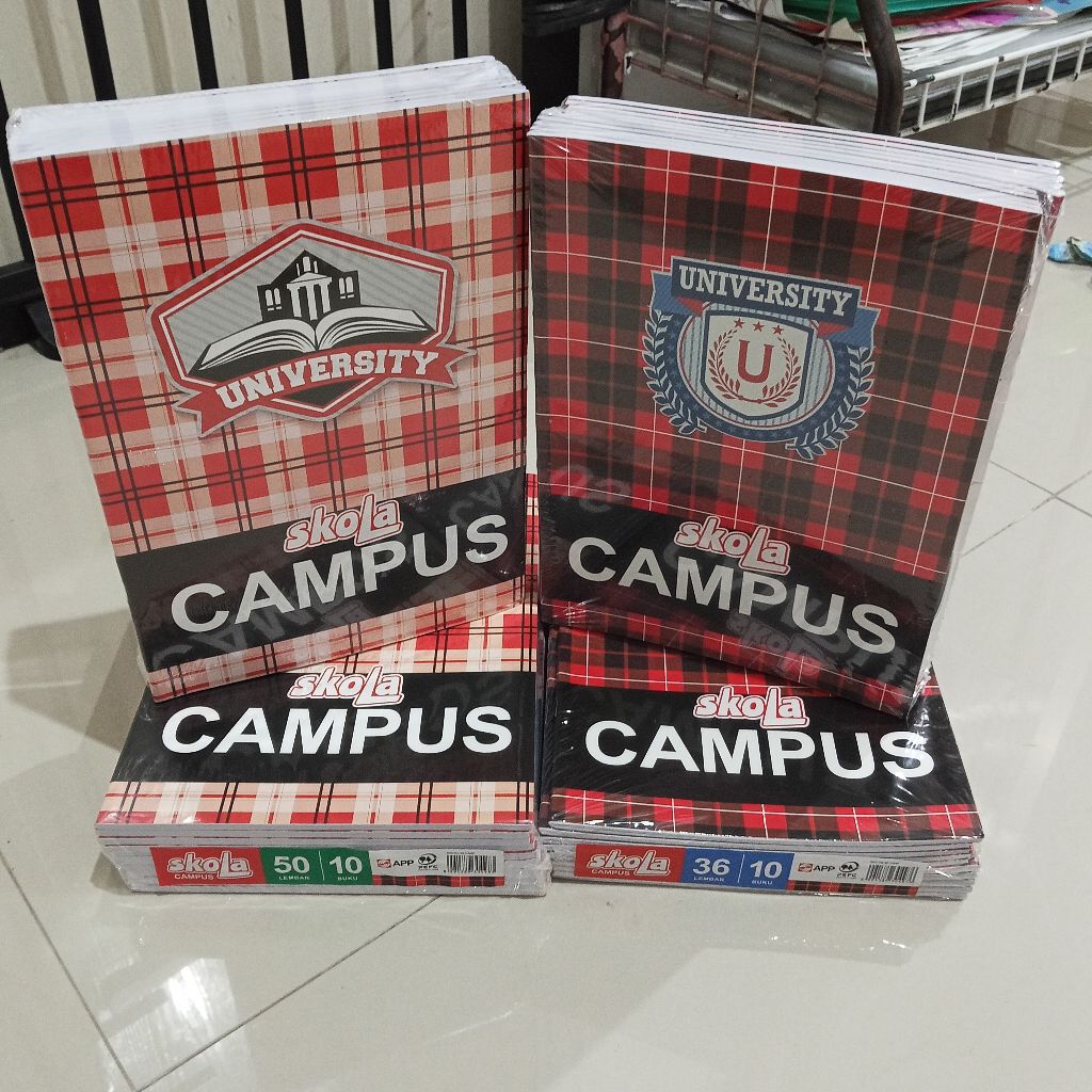 

(10 pcs) SKOLA - Buku Tulis Skola Campus 36 50 Lembar Boxy