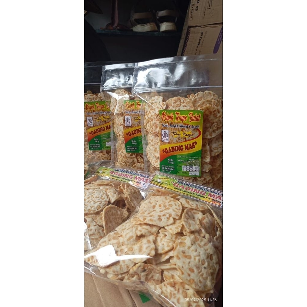 

kripik tempe goreng tepung sagu ukuran 250g // terlaris kripik tempe goreng original //