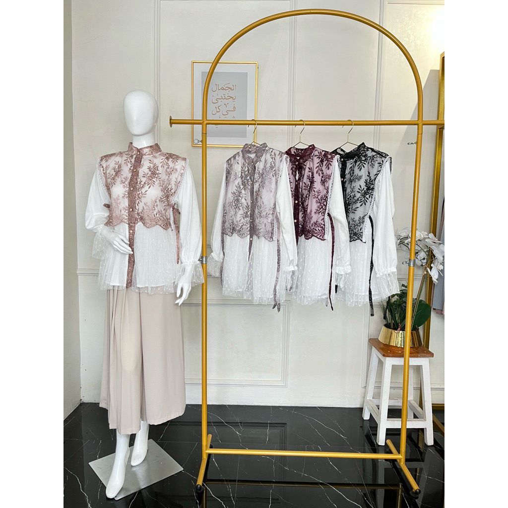 Kemeja Brukat / Kemeja Brukat Wanita / Atasan Brukat Wanita / Atasan Kondangan / Blouse Brukat / Blo